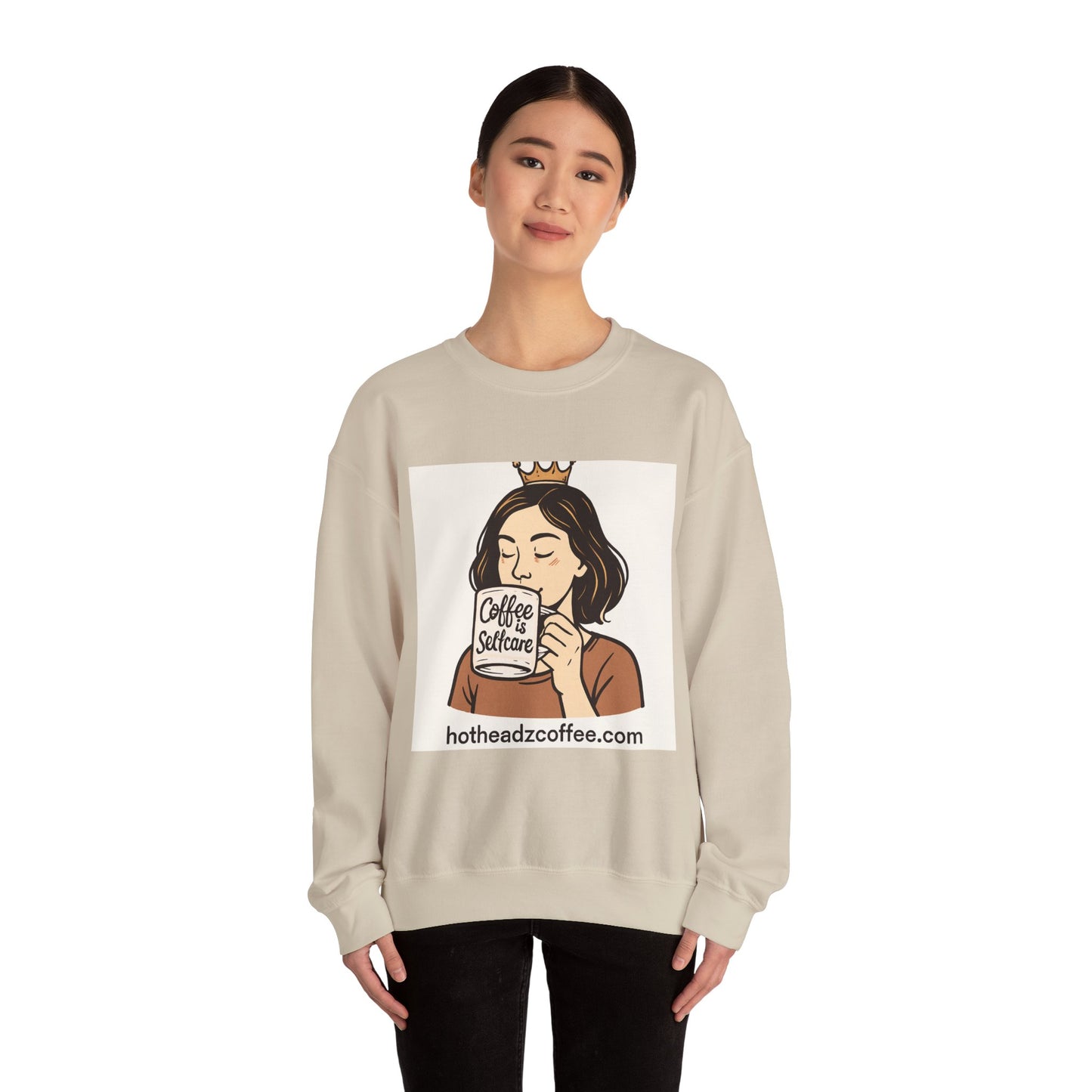 Copy of Coffee Selfcare Crewneck Sweatshirt — HotHeadzCoffee Logo Pullover