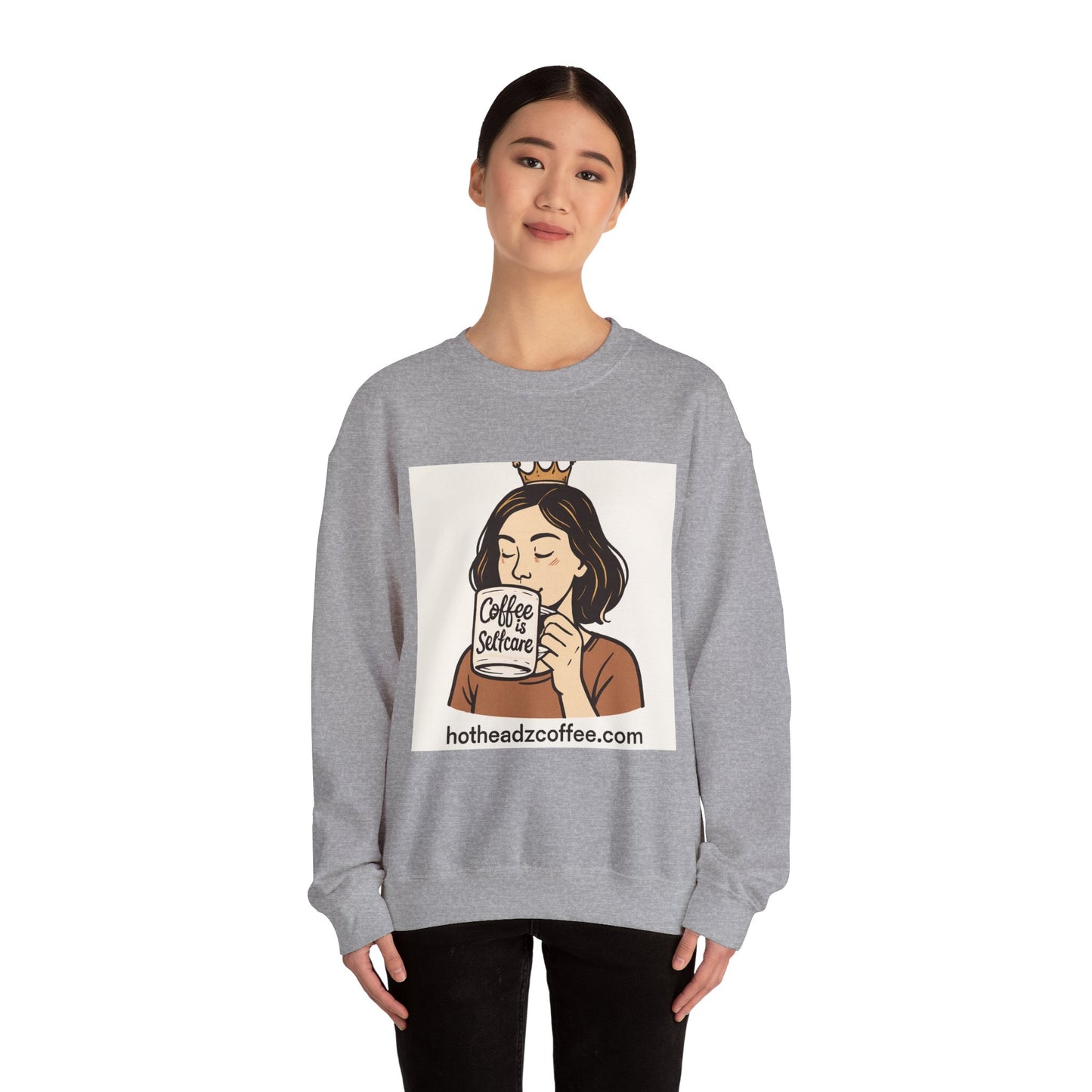 Copy of Coffee Selfcare Crewneck Sweatshirt — HotHeadzCoffee Logo Pullover