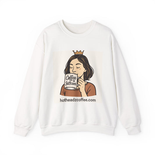 Copy of Coffee Selfcare Crewneck Sweatshirt — HotHeadzCoffee Logo Pullover