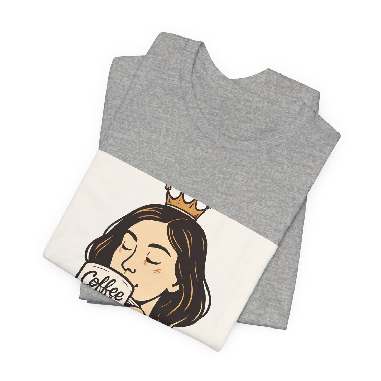 Coffee Selfcare T‑Shirt — Cute Woman Sipping Coffee Graphic Tee
