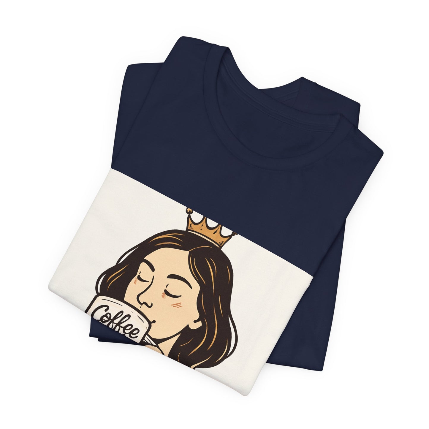 Coffee Selfcare T‑Shirt — Cute Woman Sipping Coffee Graphic Tee