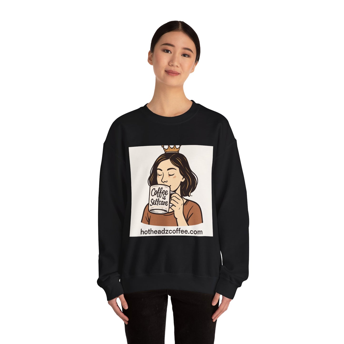 Copy of Coffee Selfcare Crewneck Sweatshirt — HotHeadzCoffee Logo Pullover