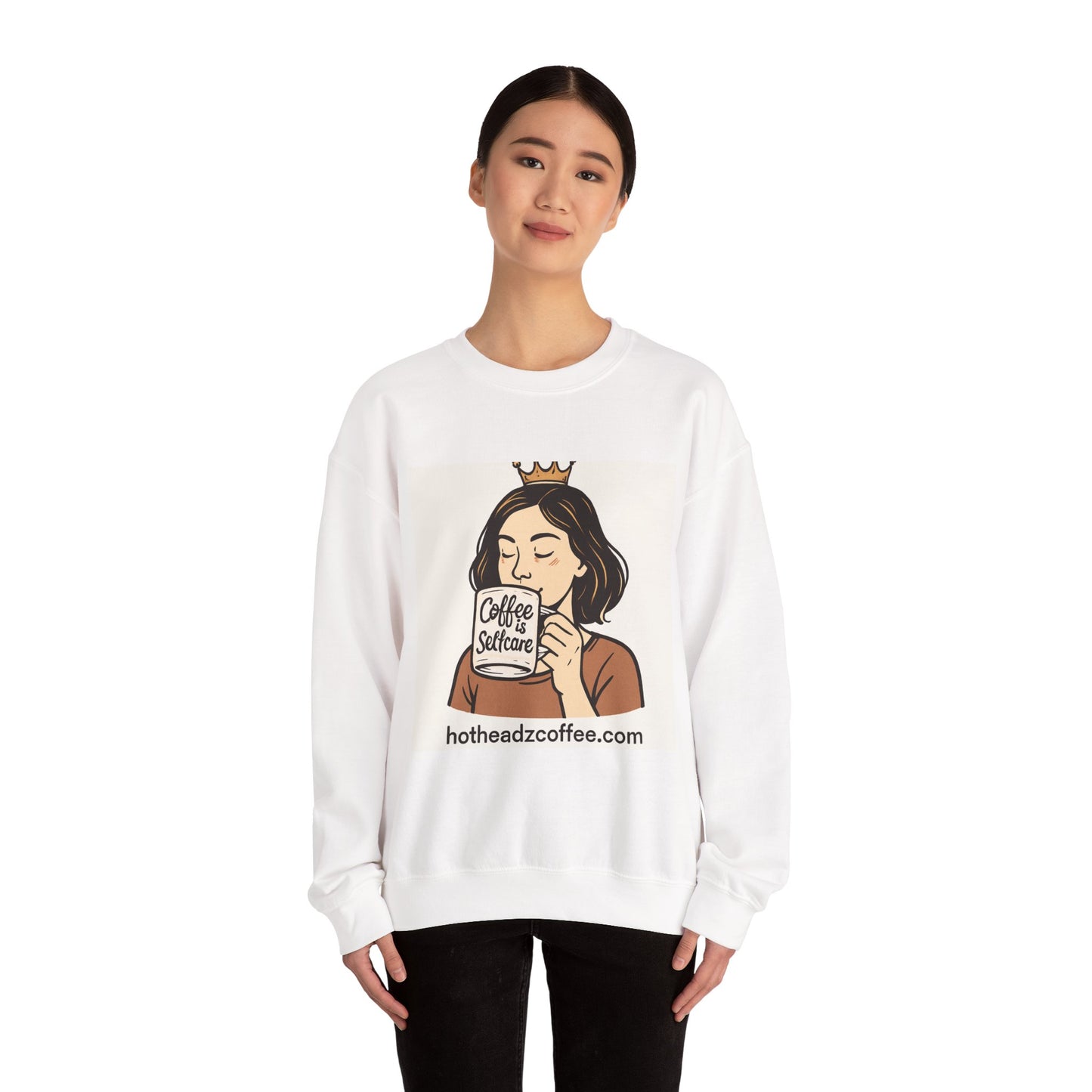 Copy of Coffee Selfcare Crewneck Sweatshirt — HotHeadzCoffee Logo Pullover