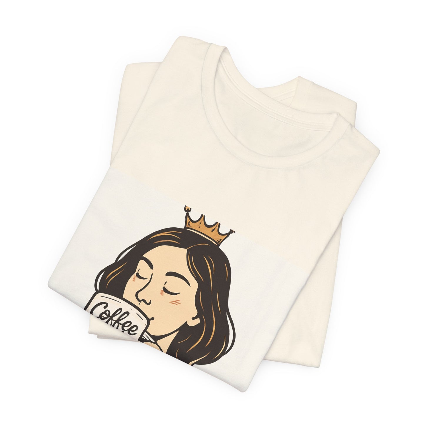 Coffee Selfcare T‑Shirt — Cute Woman Sipping Coffee Graphic Tee