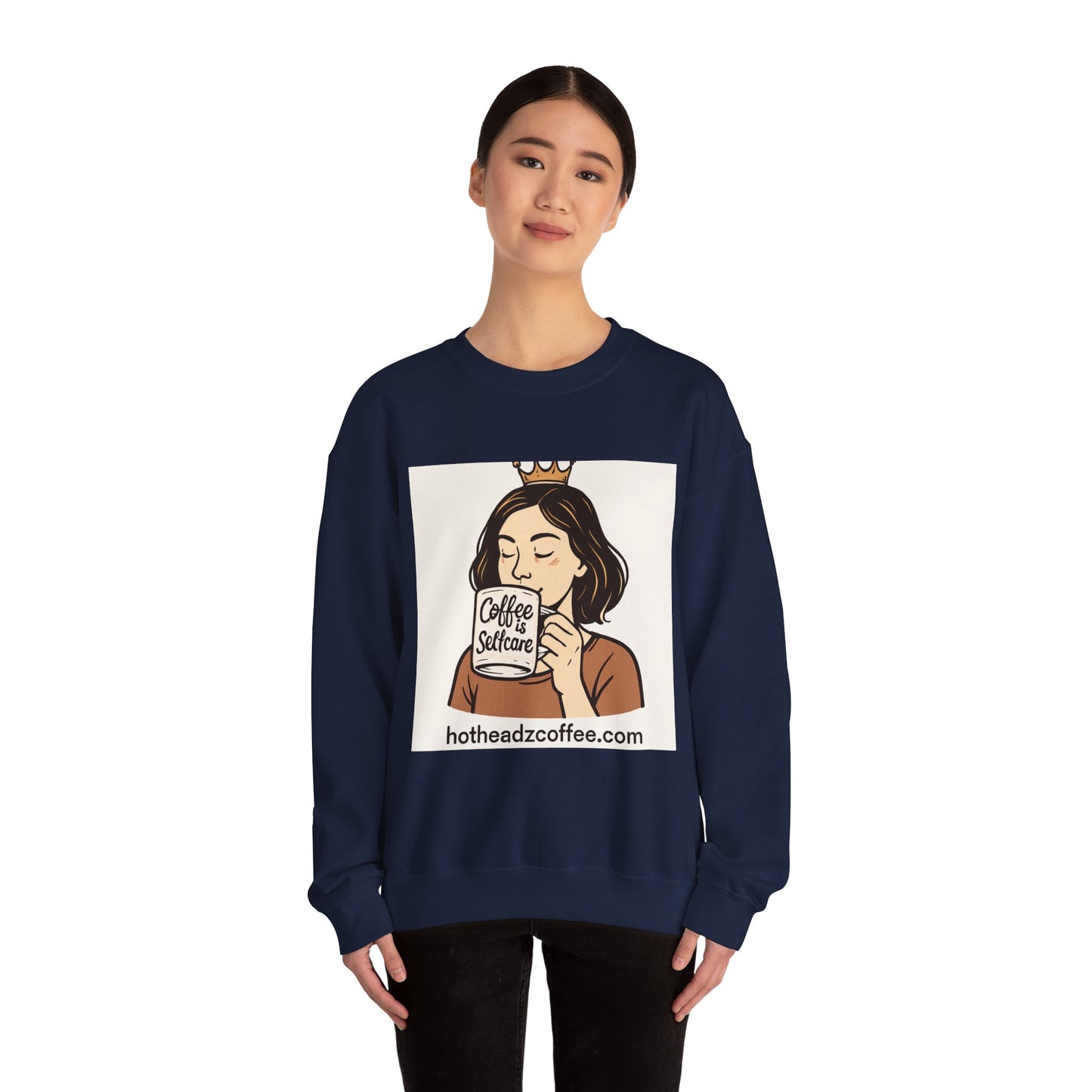 Copy of Coffee Selfcare Crewneck Sweatshirt — HotHeadzCoffee Logo Pullover