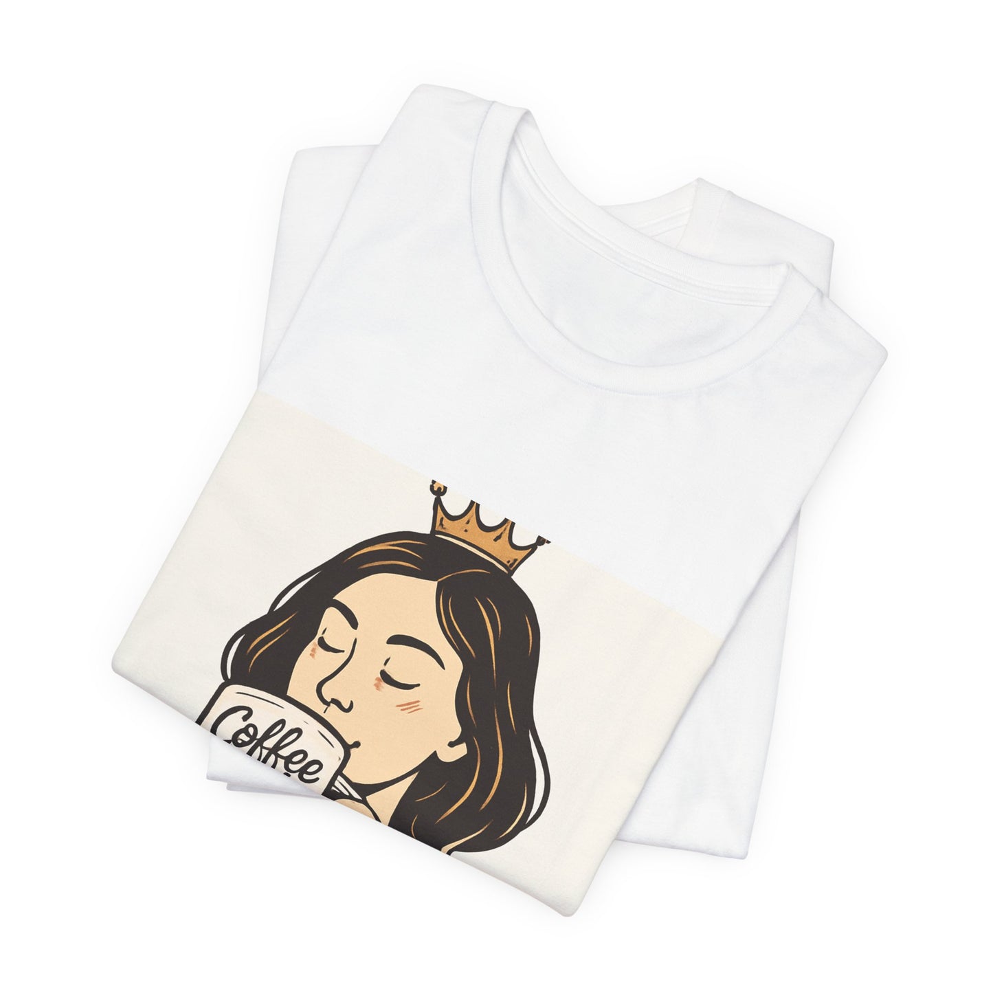 Coffee Selfcare T‑Shirt — Cute Woman Sipping Coffee Graphic Tee